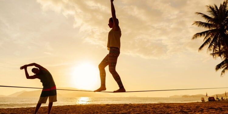 Você não vai acreditar no que 10 minutos de slackline fazem