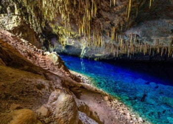 Cidade brasileira onde calcário no solo funciona como filtro natural e cria águas encantadas para mergulho